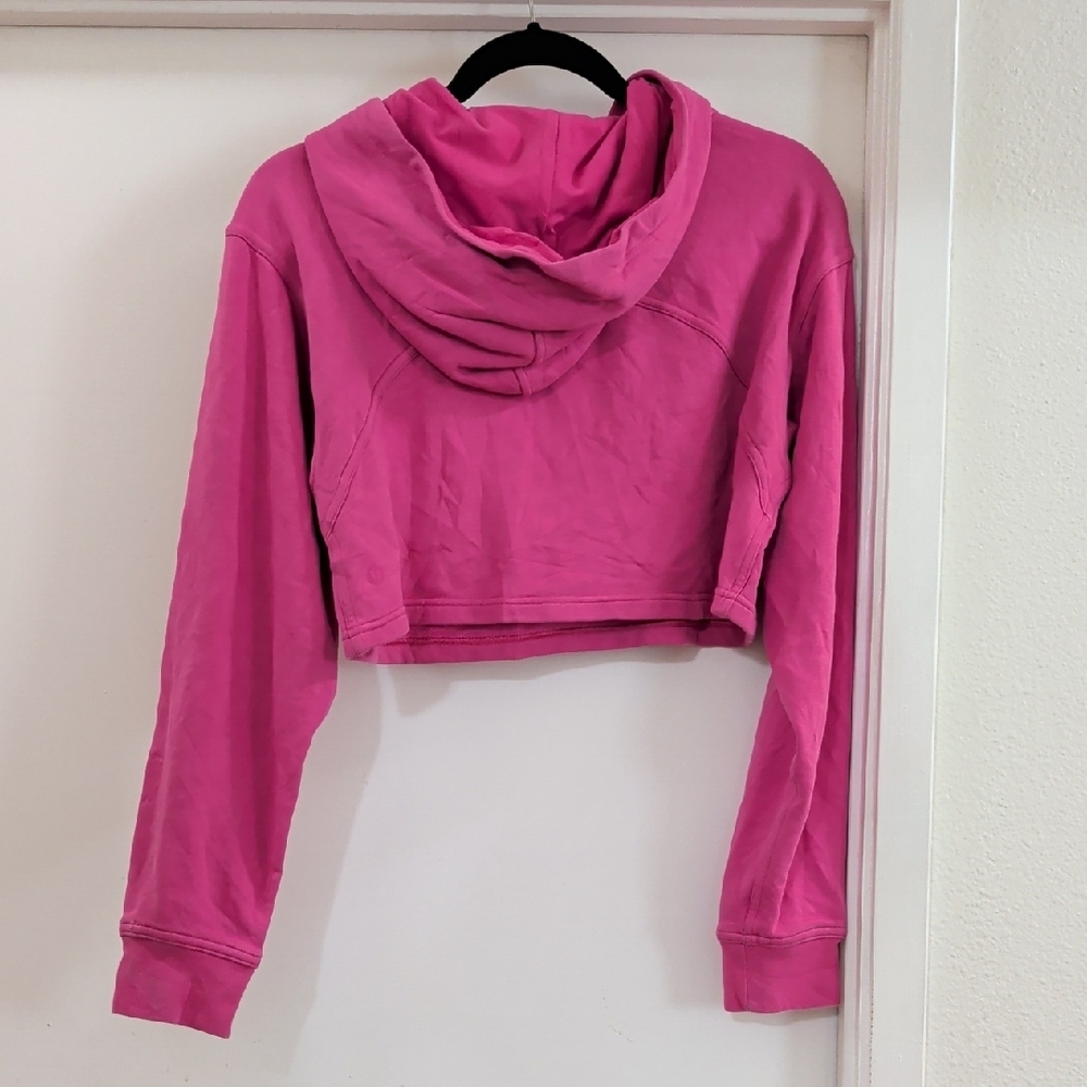 Lululemon All Yours Cropped Hoodie Sonic Pink EUC - Picture 4 of 6